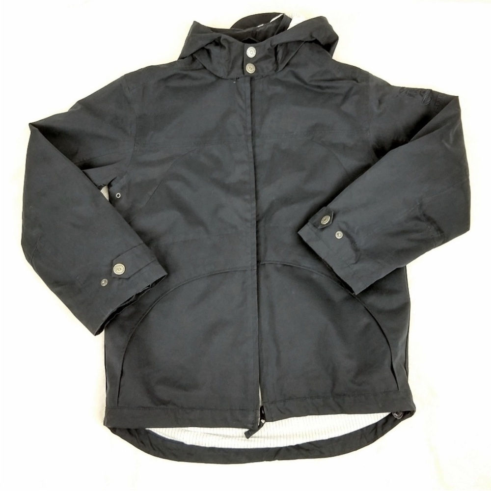 Burberry Black Raincoat with High Collar and Full-Length Zipper